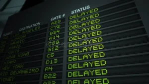 airport flight information board delayed 16294945