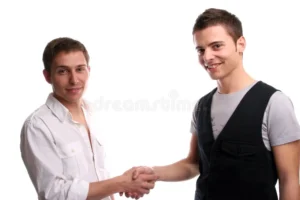 two friends shaking hands 5492338