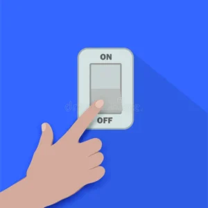 hand turning off light electric control concept vector graphic design turn off light hand 338335325