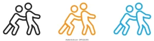 man pushing another person vector 260nw 2491221301