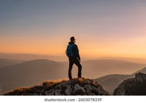 man who hikers enjoys break 260nw 2603078339