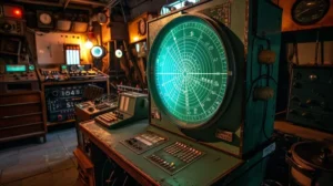 vintage radar console stockcake